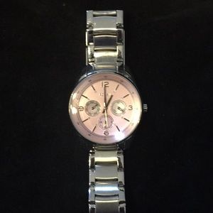 Beautiful Fossil Watch with Pink Face